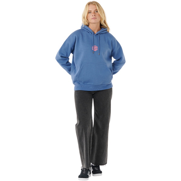 2025 Rip Curl Dame Icons Of Surf Heritage Hættetrøje 06NWFL - Moonlight Blue